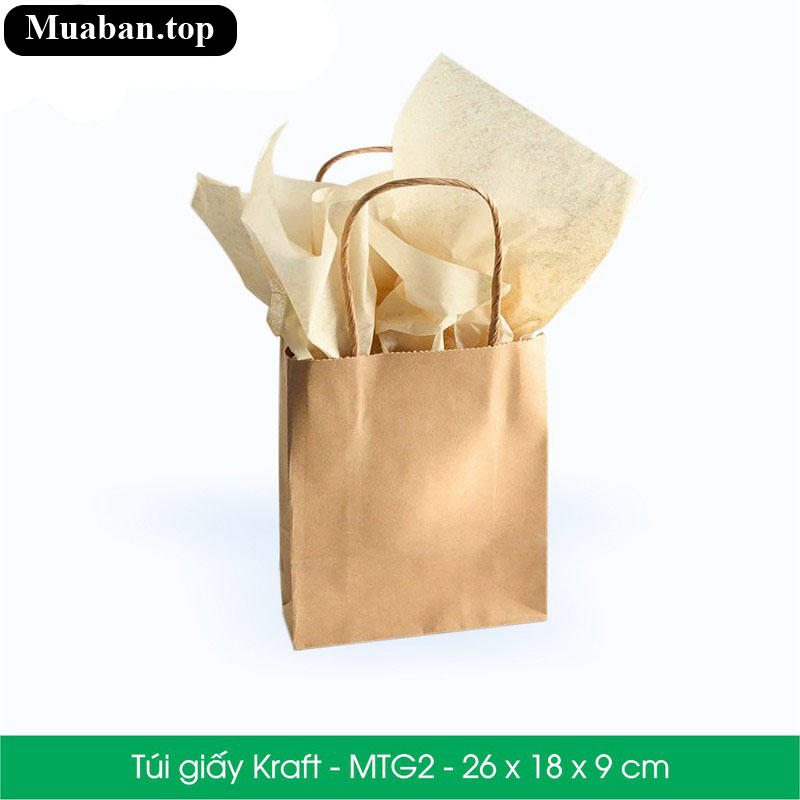 Túi giấy Kraft 26 x 18 x 9 cm 4