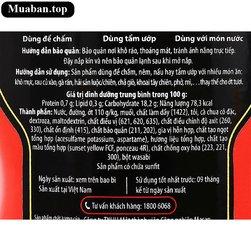 Tương ớt Chinsu chai 500g 3