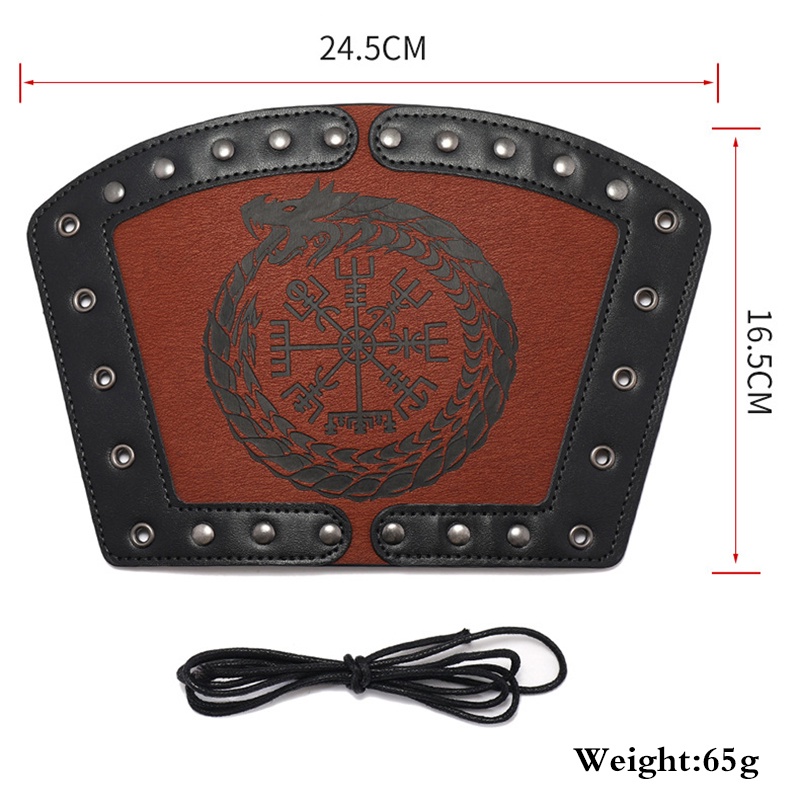 Vòng đeo tay da bản rộng phong cách Viking dành cho nam 7
