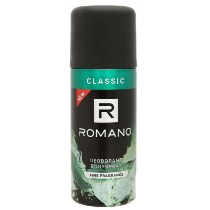 Xịt khử mùi toàn thân Romano Classic 150ml Xịt khử mùi toàn thân Romano Classic 150ml