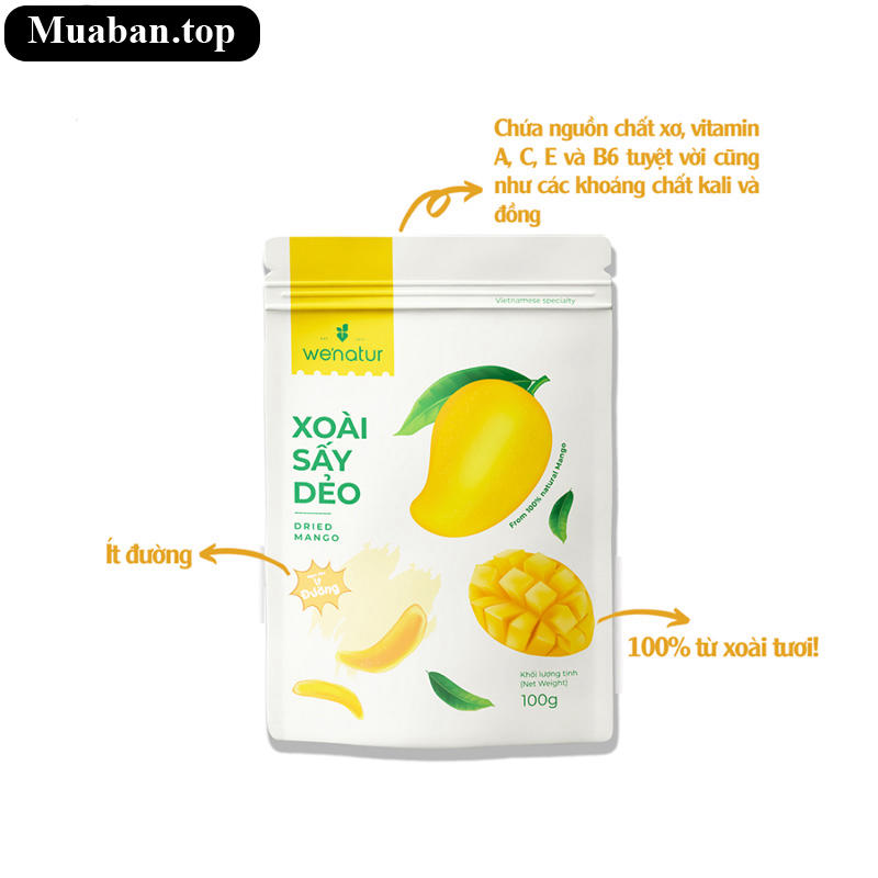Xoài sấy dẻo Đỉnh Nam Wenatur gói 100g 4