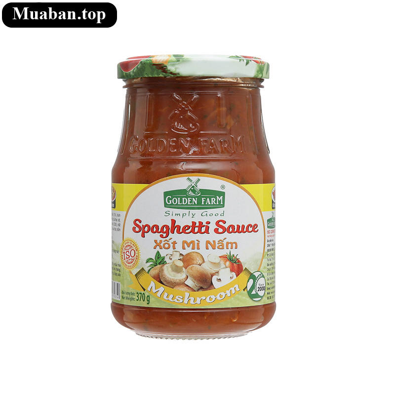 Xốt mì nấm Spaghetti Golden Farm hũ 370g